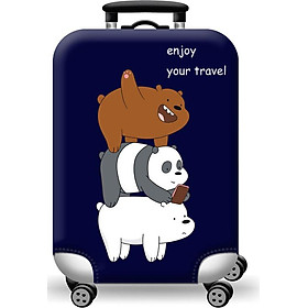 Túi bọc bảo vệ vali -Áo vỏ bọc vali - 3 Con Gấu Xanh Đen
