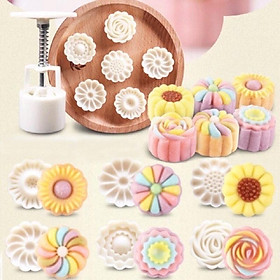 Mua Khuôn trung thu lò xo 3D 6 mặt 50gr