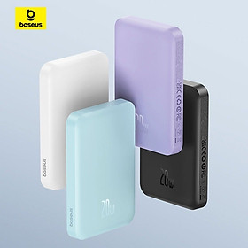 Pin Sạc Dự Phòng Không Dây Tích Hợp Nam Châm Baseus Magnetic Mini Air Wireless Fast Charge Power Bank 6000mAh 20W - Hàng chính hãng