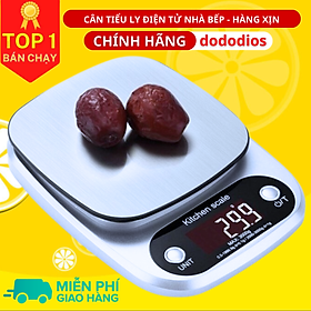 Mua Cân tiểu ly điện tử nhà bếp mini định lượng 1g - 3kg 5kg 10kg làm bánh độ chính xác cao kèm 2 viên pin AAA - Hàng Chính hãng dododios