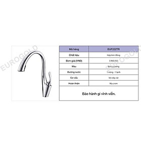 Mua Vòi rửa bát EUF222TR - PHỤ KIỆN THIẾT BỊ NHÀ BẾP - PHỤ KIỆN NGÀNH MỘC