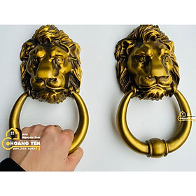 Mua Tay nắm cửa mặt sư tử bằng đồng  Tay kéo cửa mặt lân  tay nắm cổng mặt hổ bằng đồng đúc TD