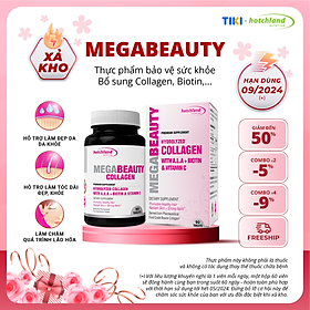 Viên uống Collagen giúp da trắng sáng tự nhiên MegaBeauty - Hàng chính hãng Hotchland Nutrition Việt Nam [Hộp 90 Viên] - HL4653