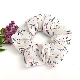 Cột tóc vải Scrunchies hoa văn cao cấp