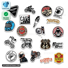 Sticker Xe CAFE RACER - Dán Trang Trí - Chất Liệu PVC Cán Màng Chất Lượng Cao Chống Nước, Chống Nắng, Không Bong Tróc Phai Màu
