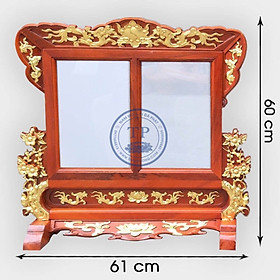 Mua KHUNG ẢNH THỜ GỖ HƯƠNG MẪU HOA MAI TIẾT TƯỜNG  KH18155