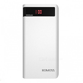 Pin sạc dự phòng cao cấp Romoss Sense 6P 20000mAh (Trắng) - Hàng nhập khẩu