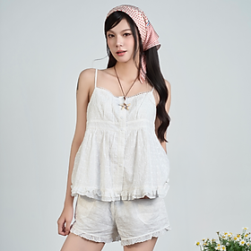 Áo 2 dây nữ babydoll chiết eo xòe Min Miều Est.2013