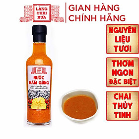 Đặc Sản Phan Thiết - Nước Mắm Gừng Pha Sẵn Cao Cấp Làng Chài Xưa, Nguyên Liệu Tươi, Thơm Ngon Đặc Biệt Từ Gừng, Tỏi, Ớt Tươi, Chai Thủy Tinh 300G