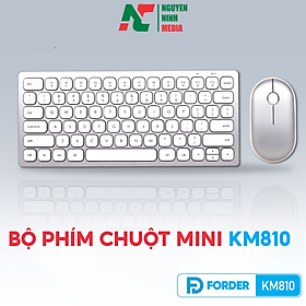 Mua Bộ Phím Chuột Mini Không Dây FORDER KM810 White (Màu Trắng) - Hàng Chính Hãng