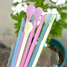 Mua Set 40 chiếc ống hút có đầu khuấy Elexible Straw Ø6x210mm - Hàng Nội Địa Nhật Bản