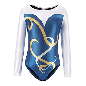 Gymnastics Leotard Dancewear, Sparkles Sportswear Long Sleeve Outfit Swimsuit Costumes Ballet Bodysuit for Yoga Acrobatics Gym Training Girls