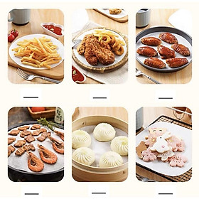 Mua Set 100 giấy nến đục lỗ chống dính lót cho nồi chiên không dầu  khuôn làm bánh  lò nướng thịt thay thế giấy bạc 88288