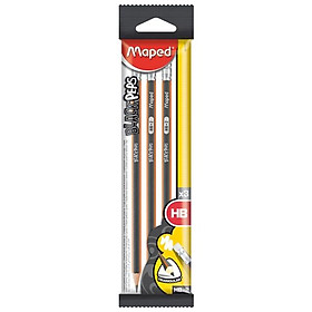 Bộ Chì Đen HB Gôm CB85171101 Maped (3 Cây)