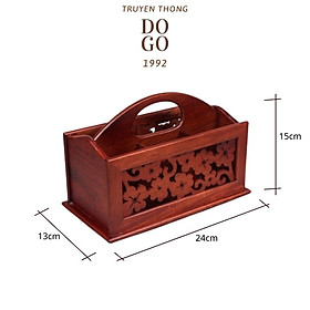 Mua Kệ cắm bút đồ dùng văn phòng chất liệu gỗ Hương cao cấp chạm khắc hoa văn tứ diện