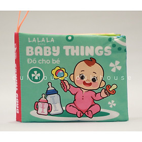 Sách vải Baby Things Song ngữ đa giác quan, kích thích thị giác, thính giác