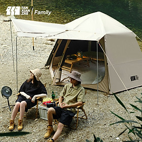Lều trại dã ngoại hình lục giác 2 lớp dày dặn, tự bung chống mưa nắng cao cấp từ 3-8 người