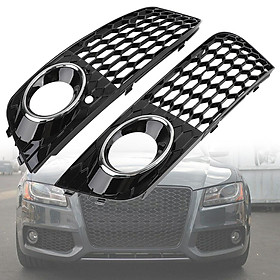 2PCS Fog Light Grille Grill Cover for Audi A4 B8 RS4 8KD807682 Premium A