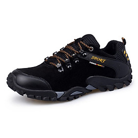 Men's Outdoor Walking Shoes Matte Leather Non-slip Damping Hiking Shoes