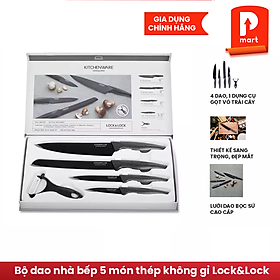 Bộ Dao Nhà Bếp 5 Món Cookplus Lock&Lock CKK101S5BLK