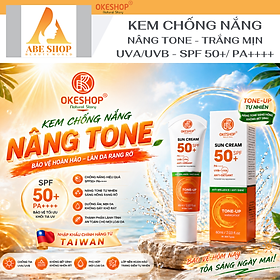 Kem Chống Nắng OKESHOP 60ml SPF 50+ PA++++ Anti-oxydant Tone - Up - Bảo Vệ Da Tuyệt Đối - Anti-Brillance / Anti-shine