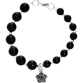 Vòng Tay Đá Obsidian Mix Charm Ngọc Quý Gemstones VT36