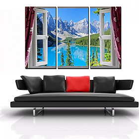 Tranh Canvas treo tường nghệ thuật | Tranh bộ nghệ thuật 3 bức | HLB_057