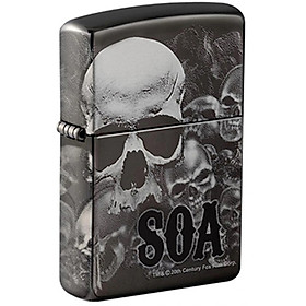 Bật Lửa Zippo 49192 – Zippo Sons of Anarchy 360° Skulls Black Ice