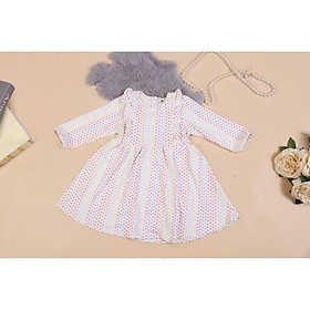 Váy thu đông nỉ da cá hoa văn bé gái size 1-5T, cho bạn từ 9-18kg. Dễ phối đồ