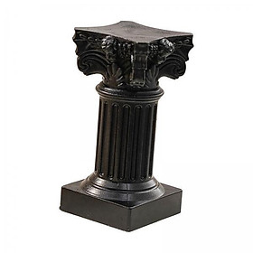 2xMiniature Roman Pillar Statue Pedestal Stand for Wedding Home Decor Black