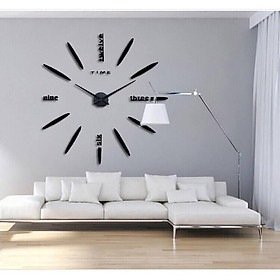 Đồng hồ treo tường 3D cỡ lớn Phong cách Châu âu cho phòng khách hiện đại COMA-02