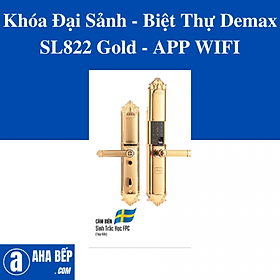 KHÓA ĐẠI SẢNH - BIỆT THỰ DEMAX SL822 GOLD - APP WIFI - HÀNG CHÍNH HÃNG