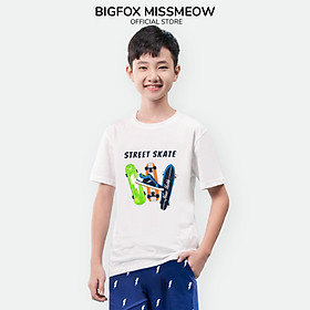 Đồ Bộ Bé Trai Size Đại Bigfox, Bộ Cộc Tay Mùa Hè Chất Cotton In STREET SKATE 12-15