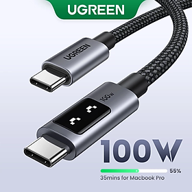 Cáp sạc nhanh 5A Uno USB-C sang USB-C 0,5m, 1m, 2m, 3m công suất 100W Ugreen hàng chính hãng