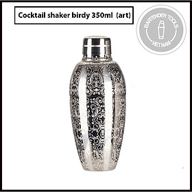 Cocktail shaker birdy 350ml họa tiết - inox 304