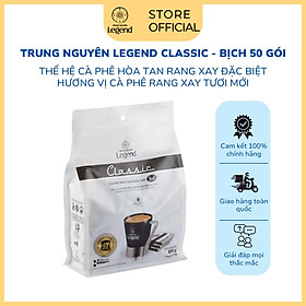 Cà Phê Classic Hòa Tan Trung Nguyên Legend – Bịch 50 Gói – Cà Phê Sữa Đậm Đà, Chuẩn Gu Việt