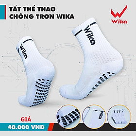 Tất Đá Bóng Chống Trơn Wika Chính Hãng Chất Cotton Co Giãn Tốt