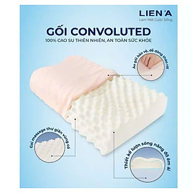 Gối Cao Su Liên Á Massage Convoluted LAGM3860 (38 x 60 x 12 cm) - Trắng (Giao mẫu ngẫu nhiên)