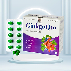 Viên uống bổ não Ginkgo Q10-Hộp 100 viên,tăng cường trí nhớ, giảm đau đầu, tăng lưu thông máu não