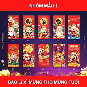 Bao lì xì Mừng Xuân Mừng tuổi chúc Năm mới mẫu ngẫu nhiên