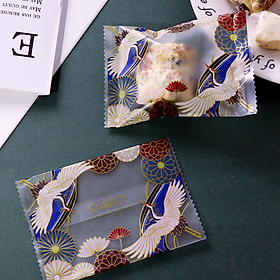 Mua 100c Túi đựng bánh Cookie  túi đựng kẹo Nougat  vỏ kẹo Size 7*10 cm Hạc- túi hàn miệng