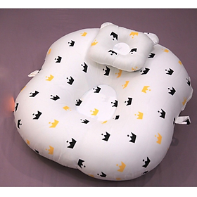 Gối chống trào ngược cho bé, hàng việt nam, vải cotton và bông gòn 100% không tạp chất, chất vải êm dịu giúp bé ngủ ngon, không bị nóng lưng.