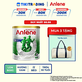 Bao bì mới - Sữa Bột Anlene Hương Vanilla (Hộp Thiếc 800g)