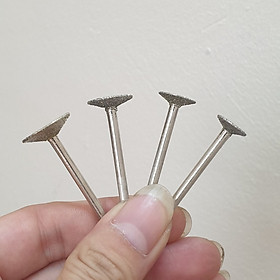 Mua 4 mũi mài kim cương T béo Mũi mài khắc đá ngọc chân cán 3mm đầu 10 12 14 16mm - khắc đá - khắc ngọc