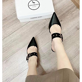 Sandal da đế 5cm đẹp_Saldal nữ_Dép cao gót da mềm