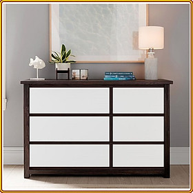 Mua Tủ 6 ngăn kéo Tundo màu nâu phối trắng 120 x 40 x 76 cm