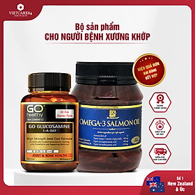 Bộ Sản Phẩm Cho Người Bệnh Xương Khớp: Viên Uống Bổ Xương Khớp Go Glucosamine 1-A-Day 30 Viên Và Viên Uống Dầu Cá Hồi Omega 3 Salmon Oil 180 Viên