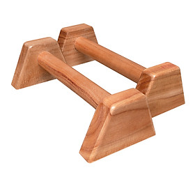 Dụng cụ chống đẩy, hít đất bằng gỗ, Parallettes gỗ hỗ trợ tập Handstand, Pocorrys PAH-02A, Màu gỗ tự nhiên