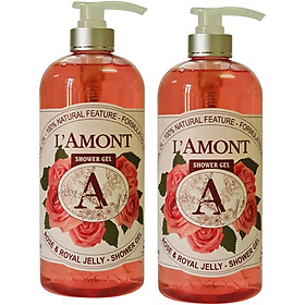 Combo 2 Sữa Tắm L'amont En Provence Rose (Hoa Hồng) Shower Gel 1000ml