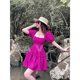 Đầm xốp xoè tiểu thư hở lưng siêu xinh